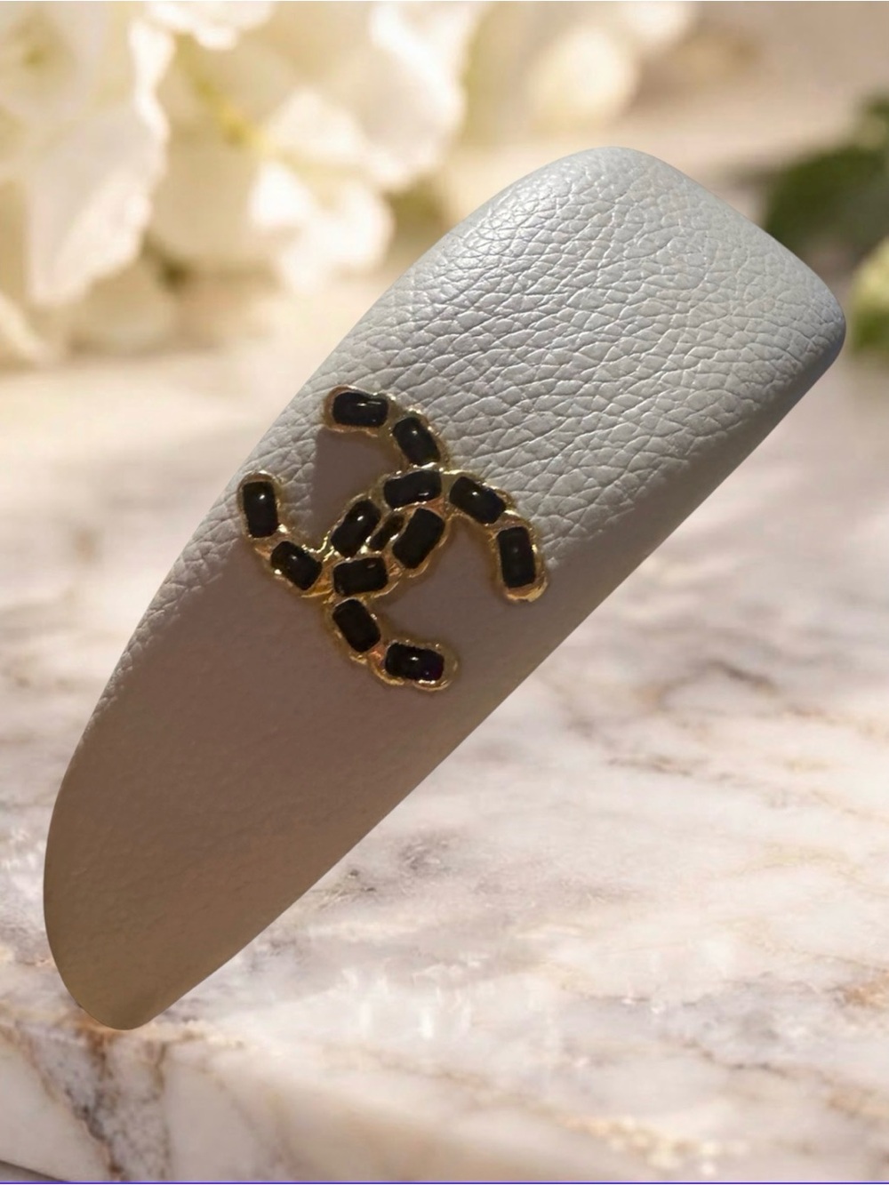 White & Black Embellished Headband